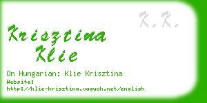 krisztina klie business card